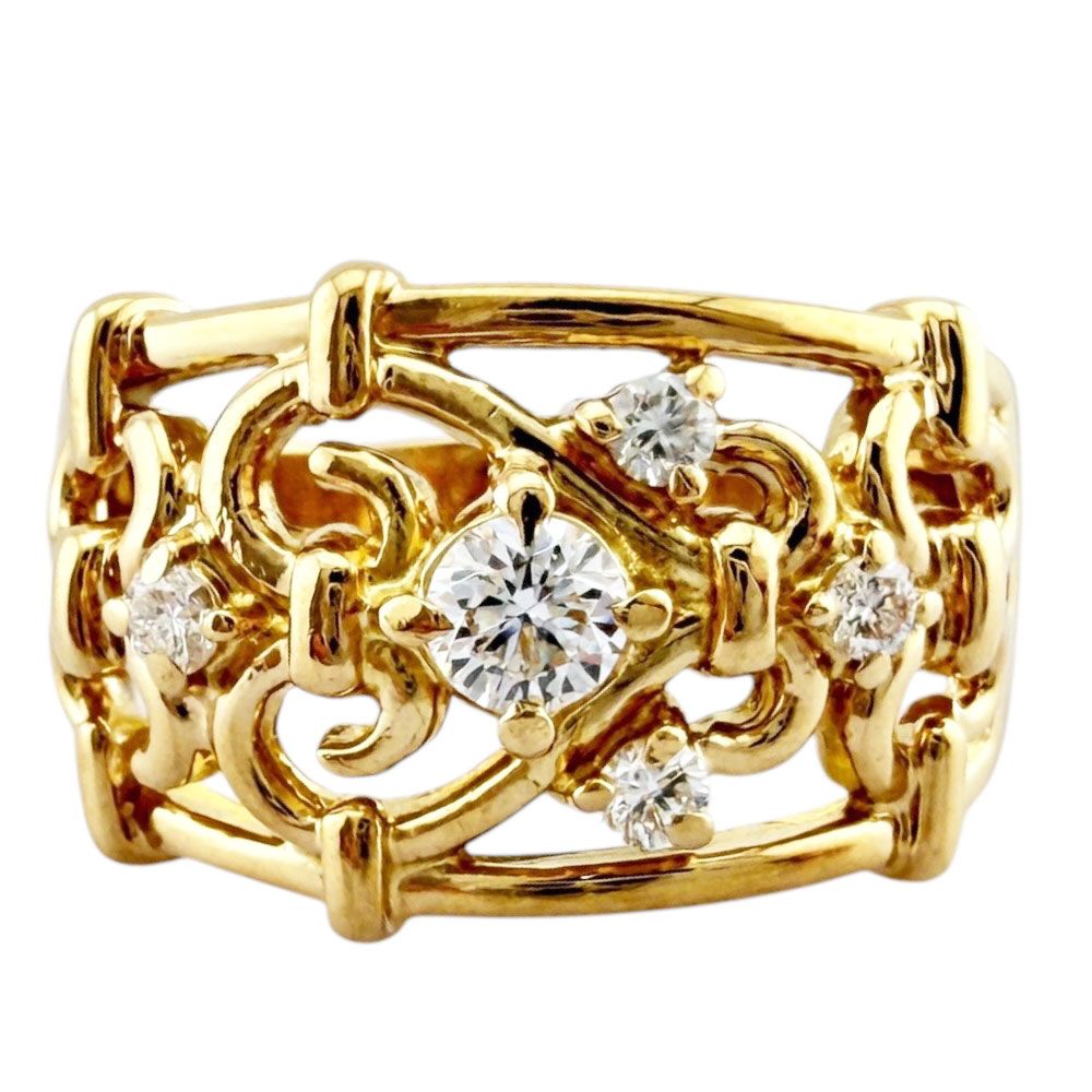 Celine Ring 18k Yellow Gold Diamond — view 3