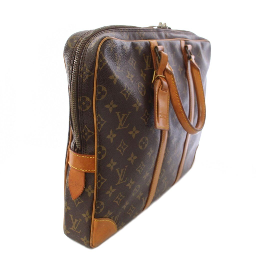 Louis Vuitton Monogram Porte Documents Voyage Tote Bag Brown — view 3