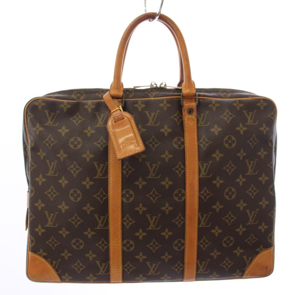 Louis Vuitton Monogram Porte Documents Voyage Tote Bag Brown