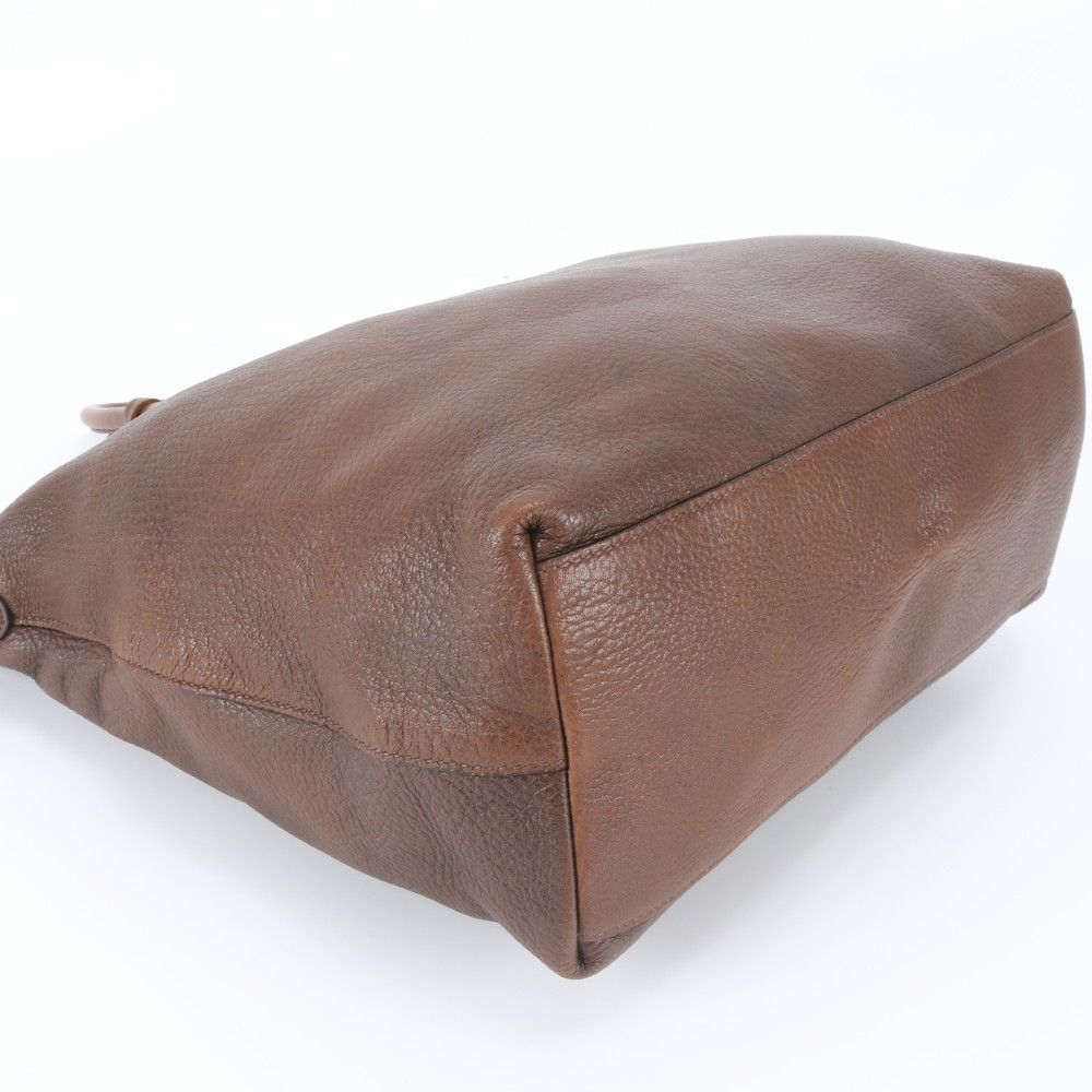 Prada Vitello Daino Leather Tote Bag Shoulder Hand Brown — view 4