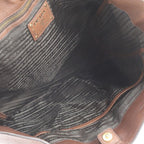 Prada Vitello Daino Leather Tote Bag Shoulder Hand Brown — view 7