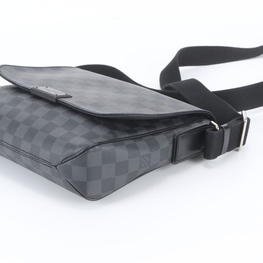 Louis Vuitton Damier Graphite District PM Leather Shoulder Bag — view 4