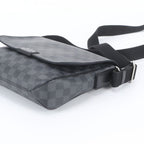 Louis Vuitton Damier Graphite District PM Leather Shoulder Bag — view 4