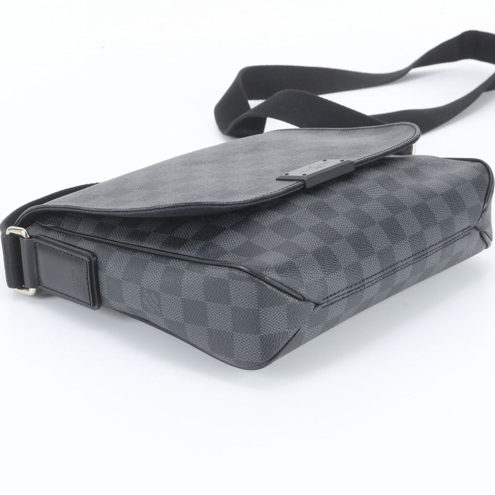Louis Vuitton Damier Graphite District PM Leather Shoulder Bag — view 5