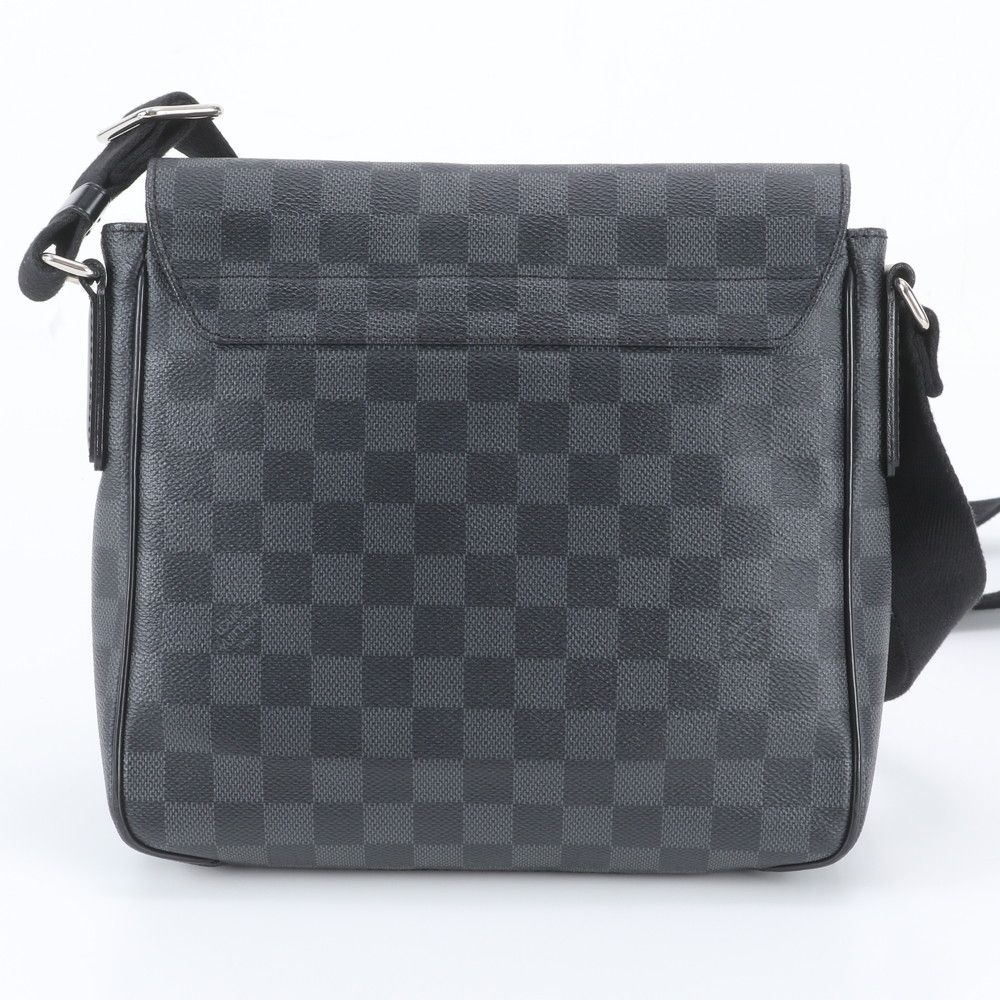 Louis Vuitton Damier Graphite District PM Leather Shoulder Bag — view 3