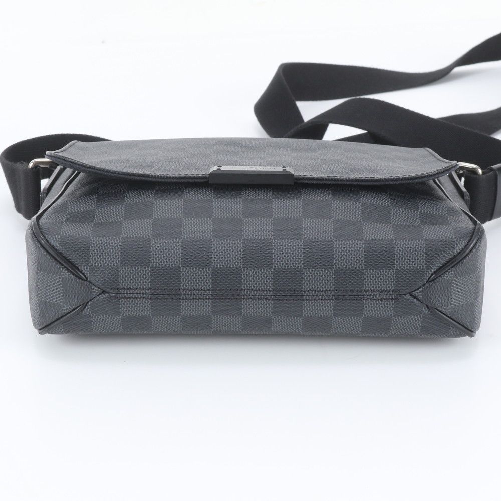 Louis Vuitton Damier Graphite District PM Leather Shoulder Bag — view 6
