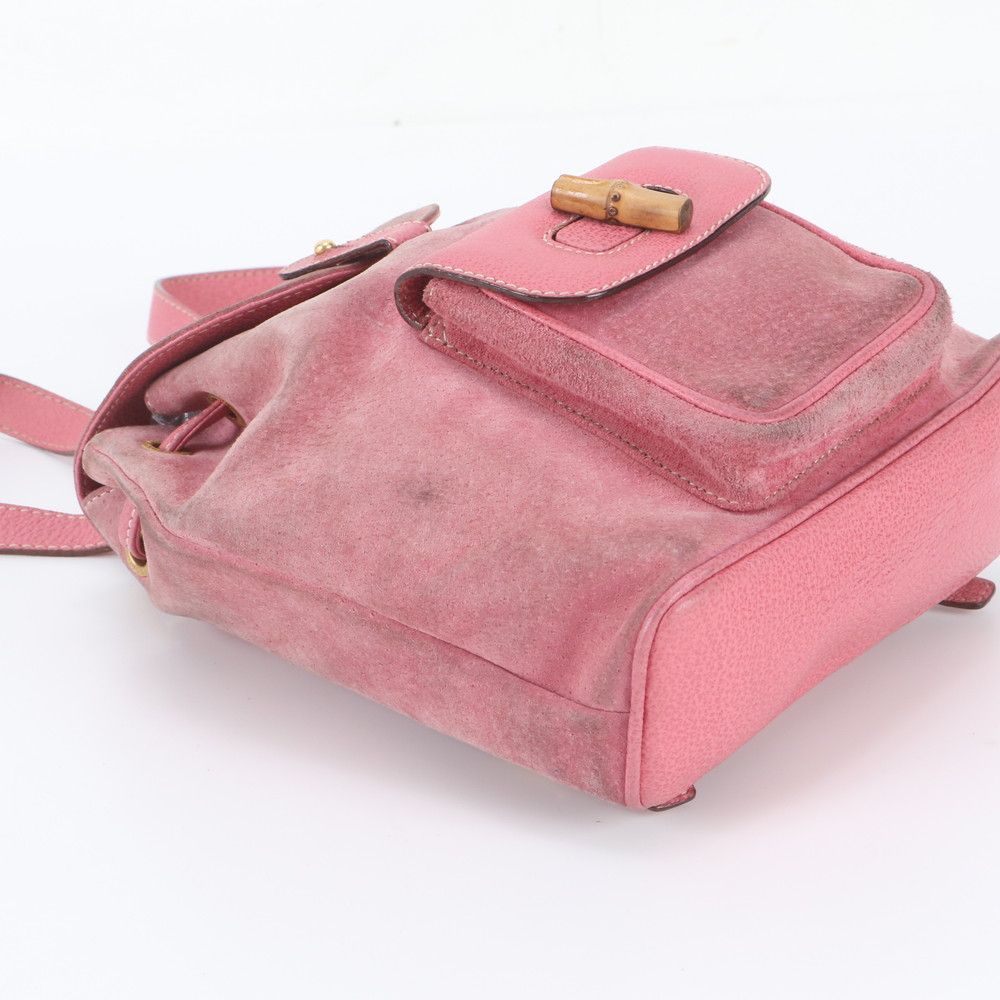 Gucci Vintage Bamboo Leather Backpack — view 5