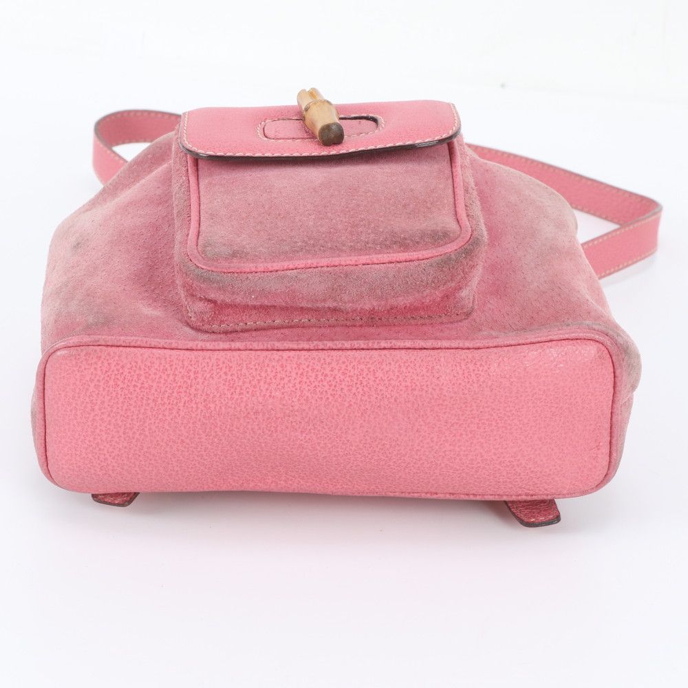 Gucci Vintage Bamboo Leather Backpack — view 6