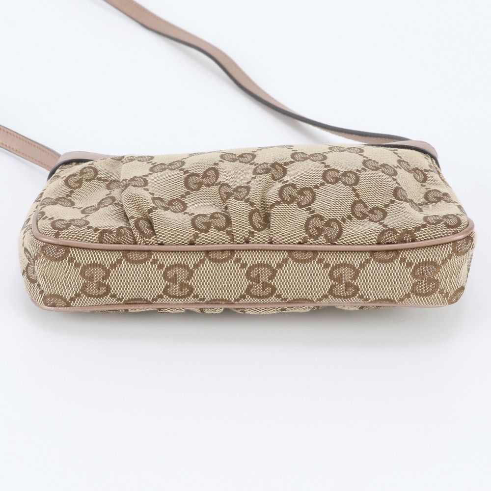 Gucci GG Canvas Lovely Heart Leather Shoulder Bag — view 6