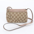 Gucci GG Canvas Lovely Heart Leather Shoulder Bag