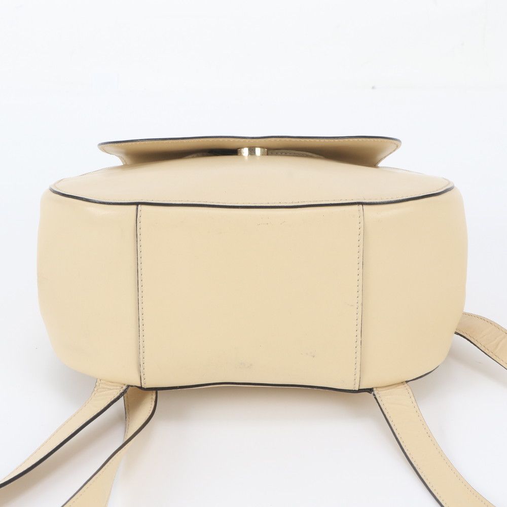 Celine Leather Backpack Shoulder Bag Beige Gold — view 6