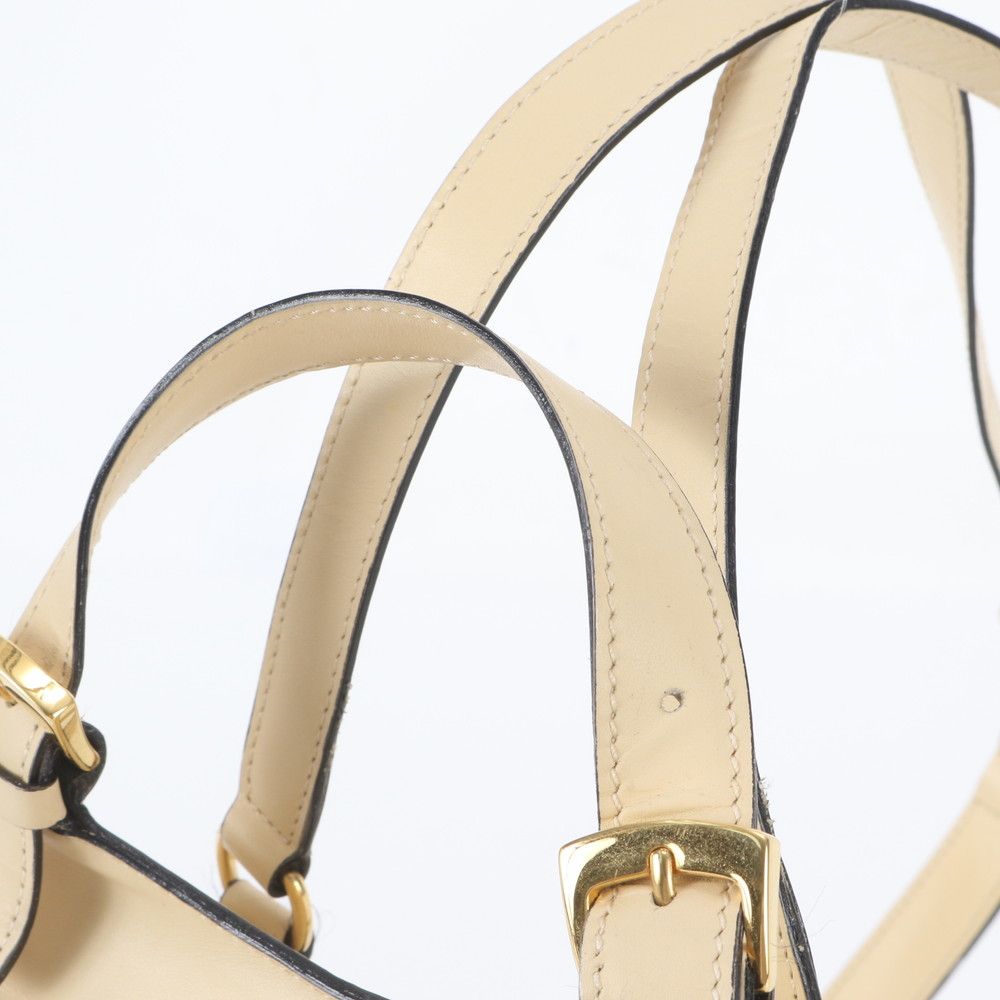 Celine Leather Backpack Shoulder Bag Beige Gold — view 2