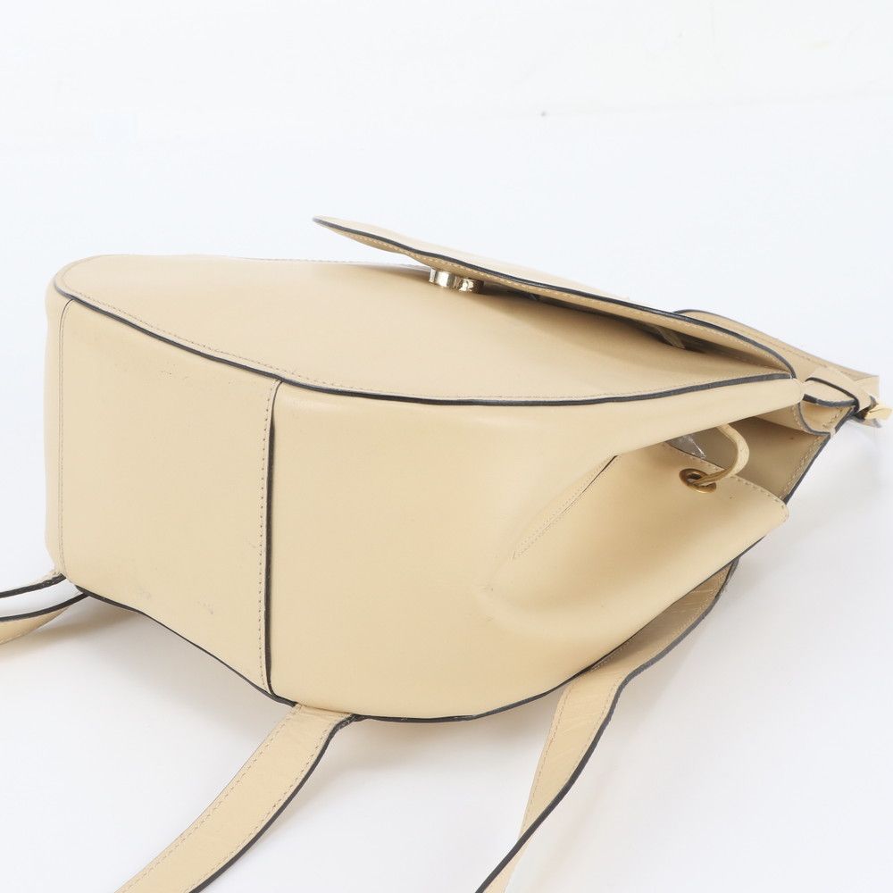 Celine Leather Backpack Shoulder Bag Beige Gold — view 4