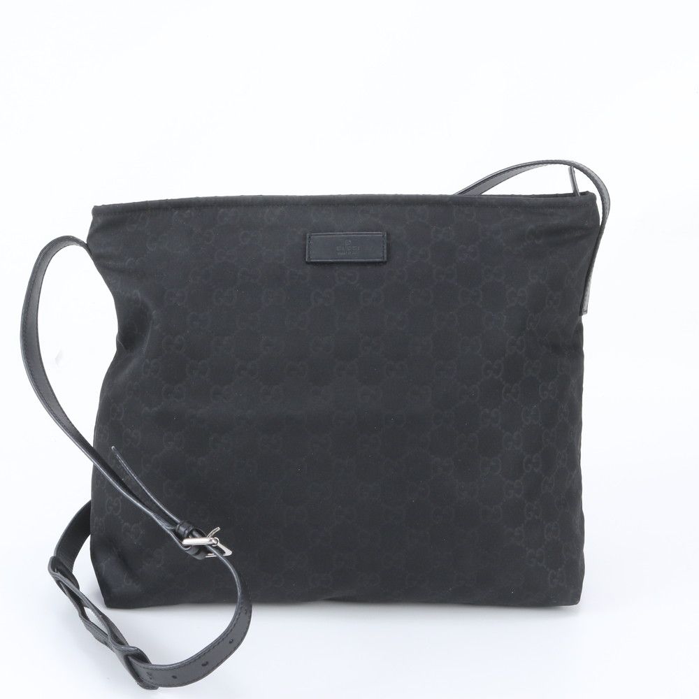 Gucci GG Nylon Leather Shoulder Bag Crossbody Messenger Business
