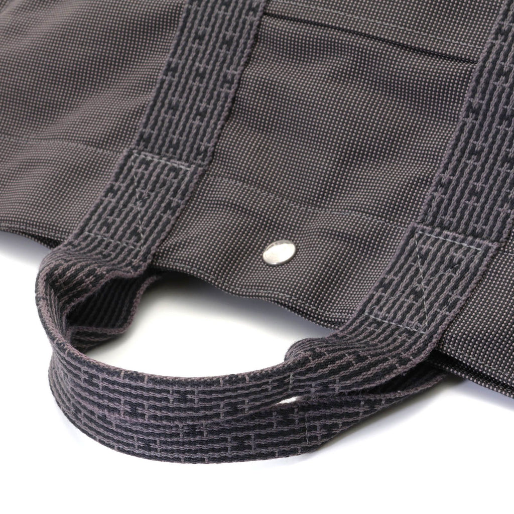 Hermes Herline Tote Bag MM Gray Silver Canvas — view 4