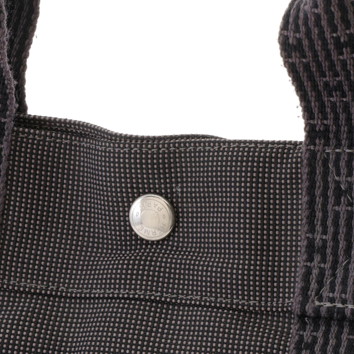 Hermes Herline Tote Bag MM Gray Silver Canvas — view 6