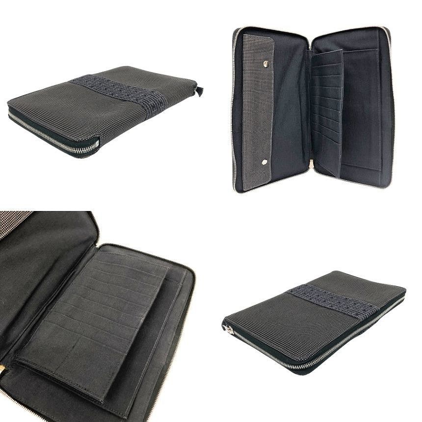 Hermes Herline Perth GM Wallet Canvas Gray — view 2