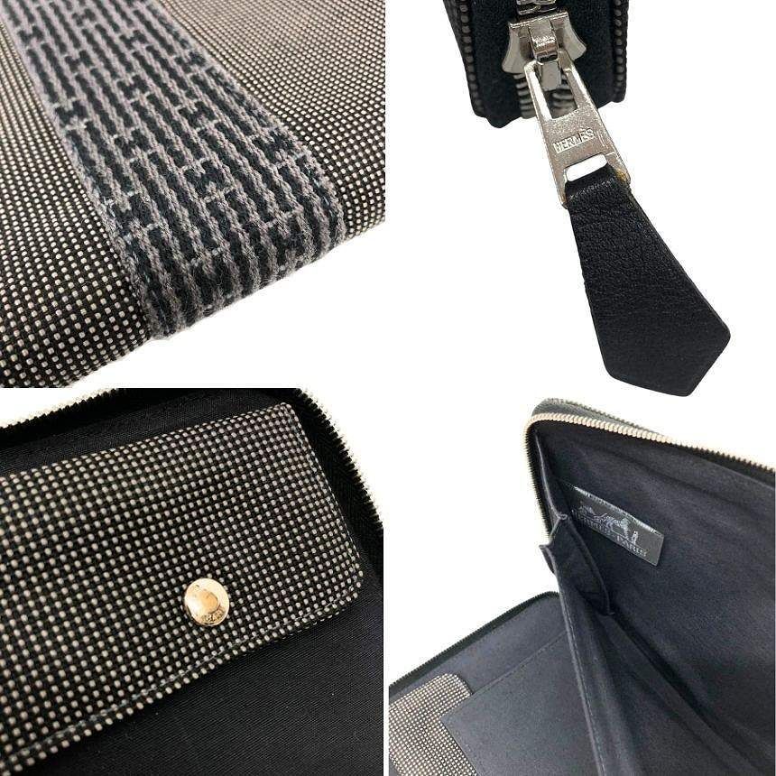 Hermes Herline Perth GM Wallet Canvas Gray — view 3