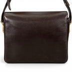 Celine Vintage Trinoff Leather Handbag Brown Gold — view 3