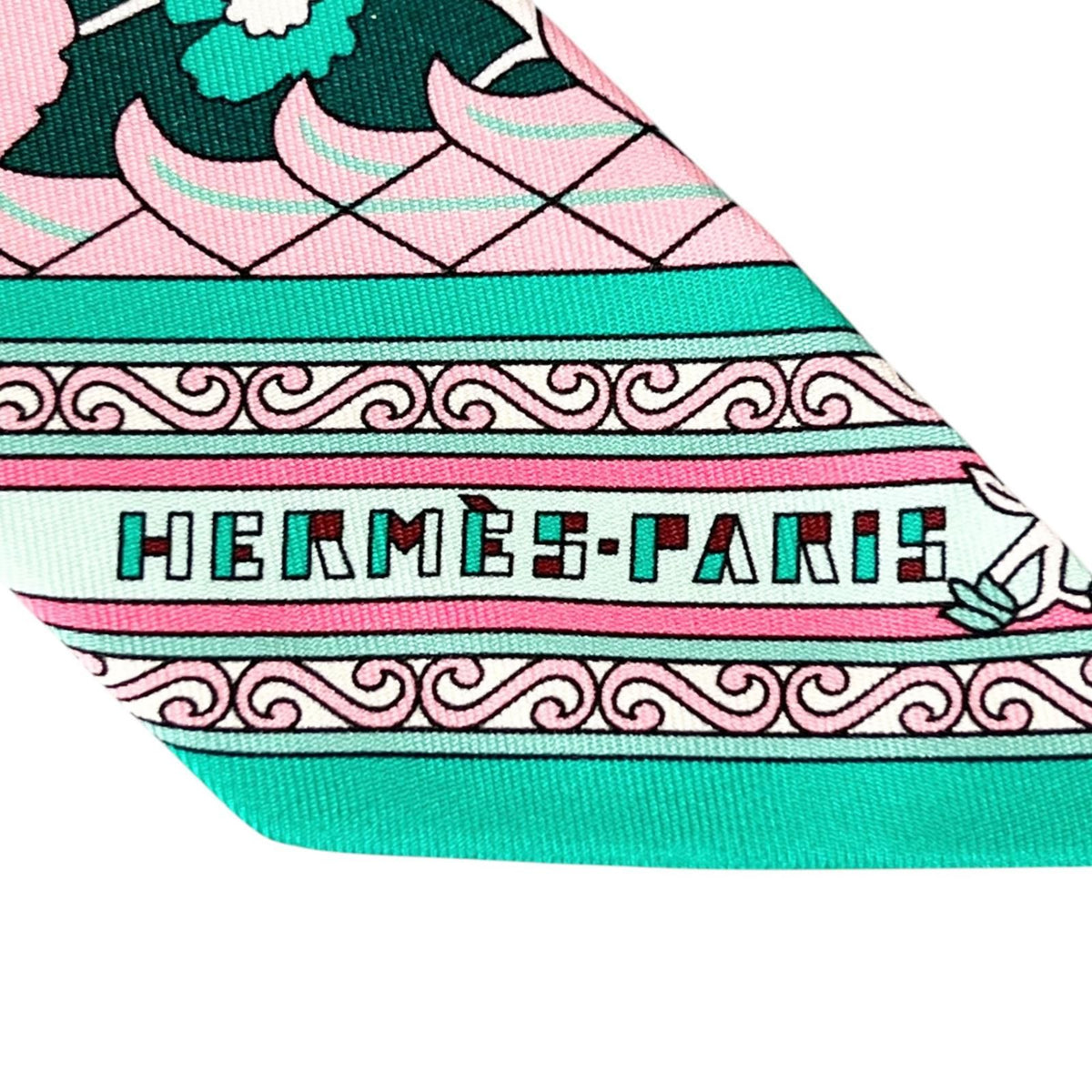 Hermes Tapis Persans Persian Rug Silk 100% Twilly Scarf Multicolor — view 8