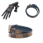 Louis Vuitton Damier Rub Bracelet Ebene Silver 19 — view 2