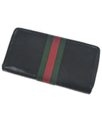 Gucci Web Stripe Zip Around Wallet Coin Purse