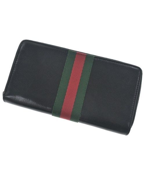 Gucci Web Stripe Zip Around Wallet Coin Purse