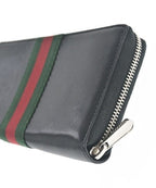 Gucci Web Stripe Zip Around Wallet Coin Purse — view 6