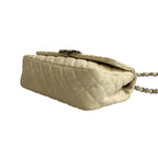 Chanel Cruise Collection Quilted CC Logo Canvas Shoulder Bag Ivory — view 8