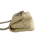 Chanel Cruise Collection Quilted CC Logo Canvas Shoulder Bag Ivory — view 5