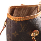 Louis Vuitton Monogram Neverfull MM Tote Bag Brown Leather — view 6