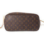 Louis Vuitton Monogram Neverfull MM Tote Bag Brown Leather — view 4