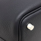 Hermes Handbag Picotin Lock 18 PM Taurillon Clemence Canvas Silver Navy — view 5