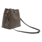 Louis Vuitton Shoulder Bag Neo Noe Monogram Canvas Noir Gold Brown Black — view 2