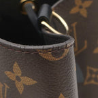 Louis Vuitton Shoulder Bag Neo Noe Monogram Canvas Noir Gold Brown Black — view 5