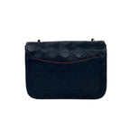 Chanel Quilted CC Logo Lambskin Shoulder Bag Navy Red Bicolor — view 3