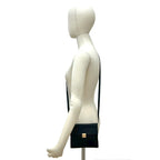 Hermes Click 16 Logo Chevre Leather Shoulder Bag Pochette Black — view 2
