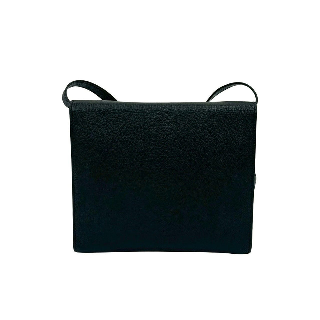 Hermes Click 16 Logo Chevre Leather Shoulder Bag Pochette Black — view 3