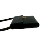 Hermes Click 16 Logo Chevre Leather Shoulder Bag Pochette Black — view 5