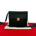 Hermes Click 16 Logo Chevre Leather Shoulder Bag Pochette Black