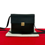 Hermes Click 16 Logo Chevre Leather Shoulder Bag Pochette Black