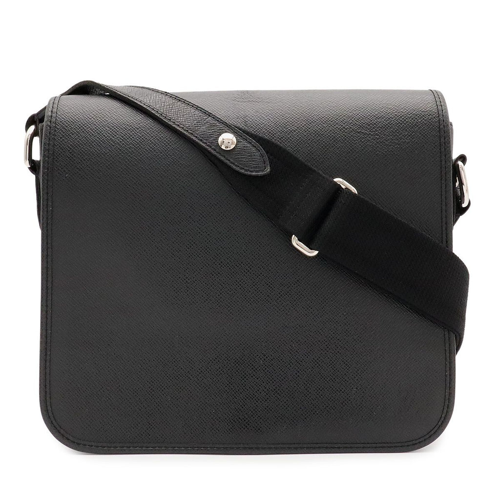 Louis Vuitton Taiga Andrey Shoulder Bag Crossbody Leather Ardoise Black