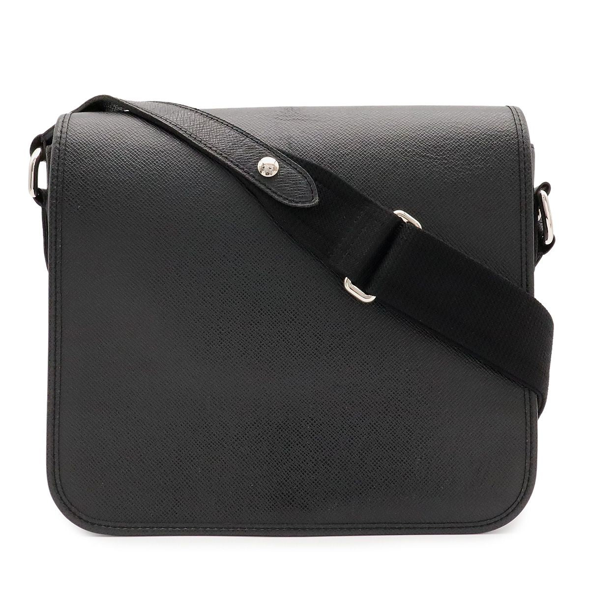 Louis Vuitton Taiga Andrey Shoulder Bag Crossbody Leather Ardoise Black