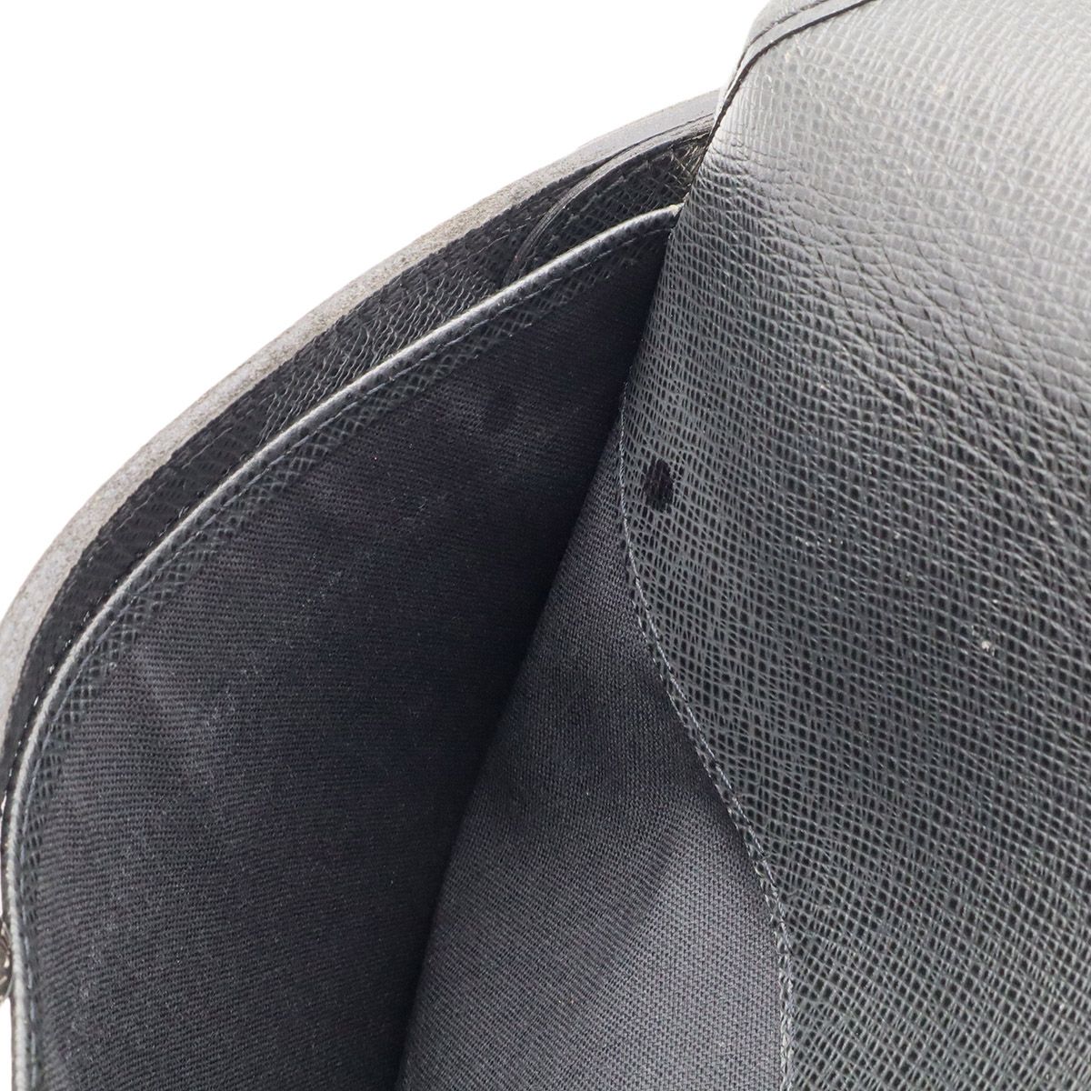Louis Vuitton Taiga Andrey Shoulder Bag Crossbody Leather Ardoise Black — view 6