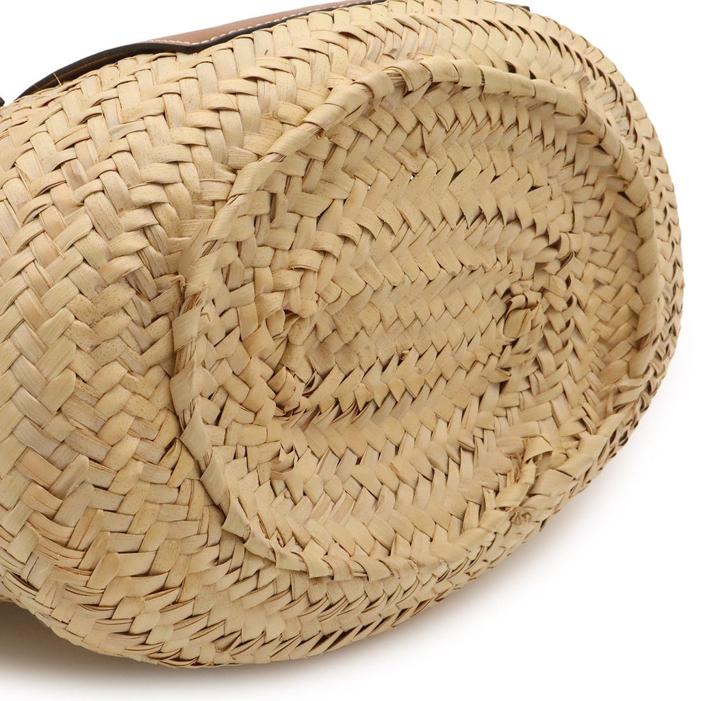 Loewe Basket Bag Handbag Palm Leaf Leather Natural Tan Brown — view 3