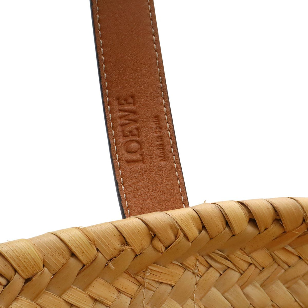Loewe Basket Bag Handbag Palm Leaf Leather Natural Tan Brown — view 7