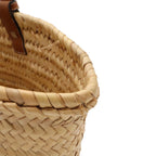 Loewe Basket Bag Handbag Palm Leaf Leather Natural Tan Brown — view 6