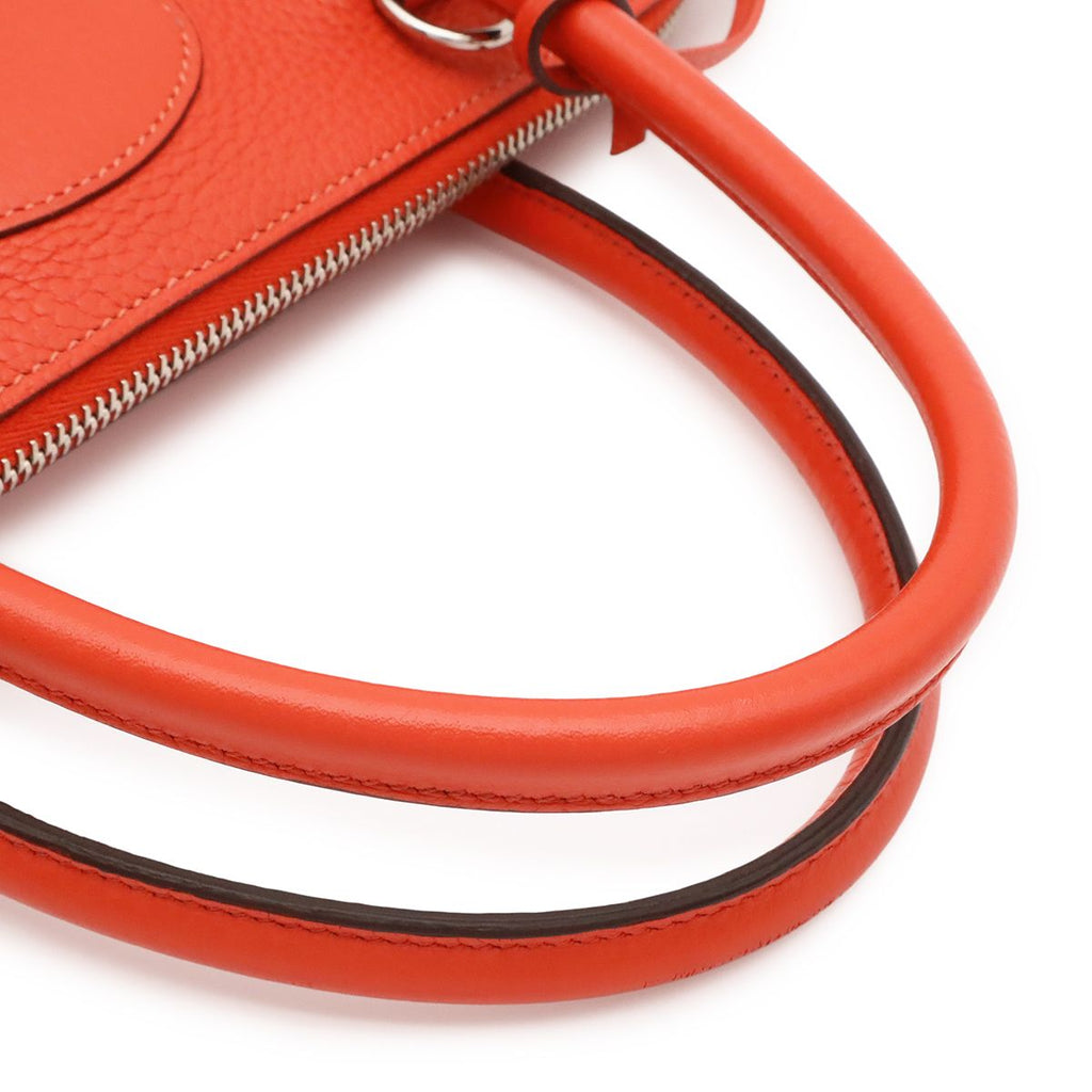 Hermes Bolide 35 2-Way Shoulder Bag Taurillon Clemence Rose Jaipur Red Silver — view 4