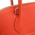 Hermes Bolide 35 2-Way Shoulder Bag Taurillon Clemence Rose Jaipur Red Silver — view 8