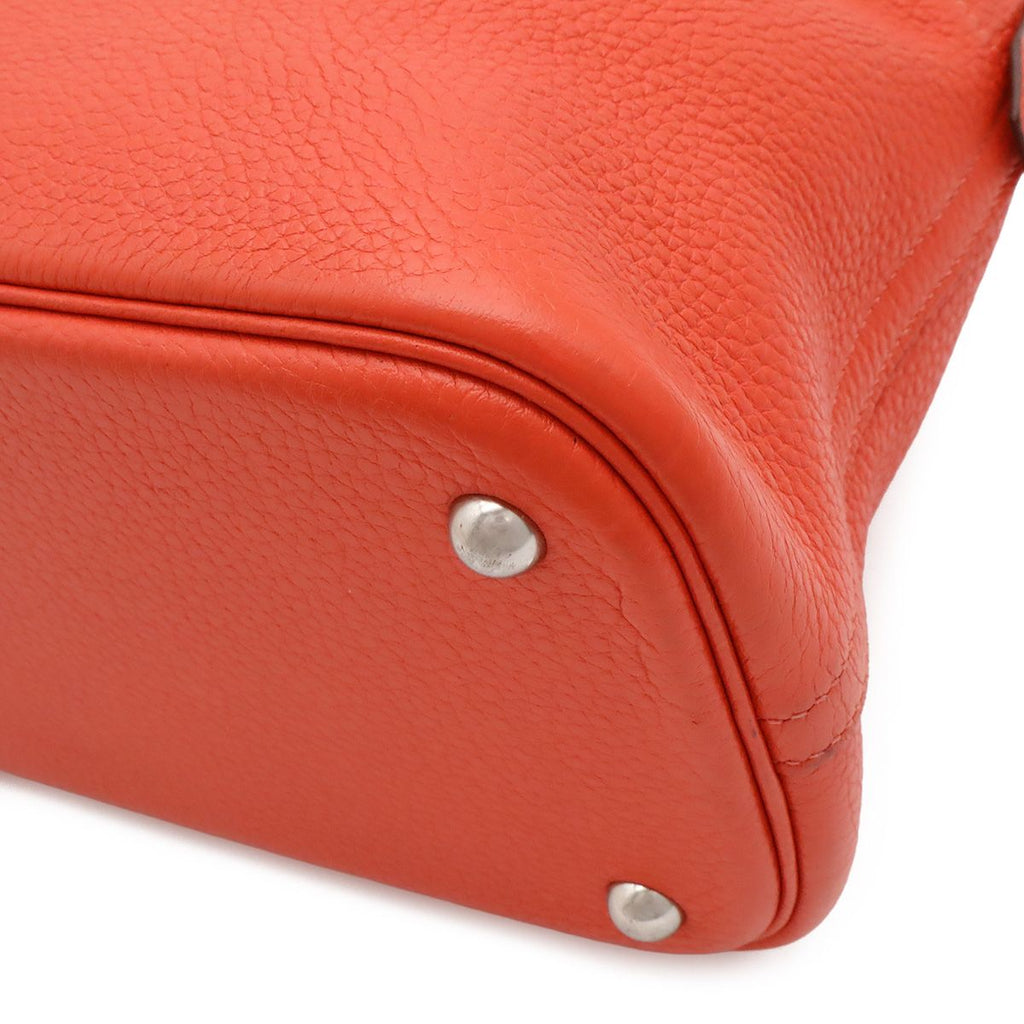 Hermes Bolide 35 2-Way Shoulder Bag Taurillon Clemence Rose Jaipur Red Silver — view 3